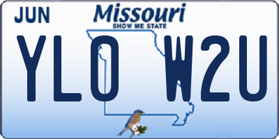 MO license plate YL0W2U