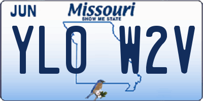 MO license plate YL0W2V