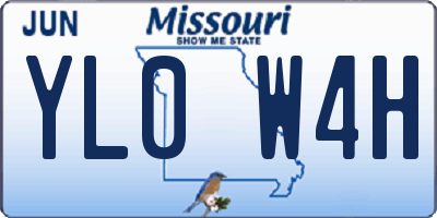 MO license plate YL0W4H
