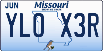 MO license plate YL0X3R