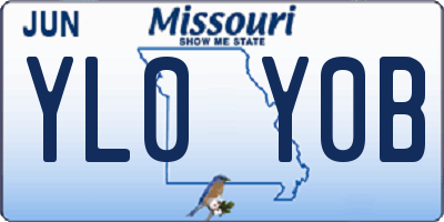 MO license plate YL0Y0B