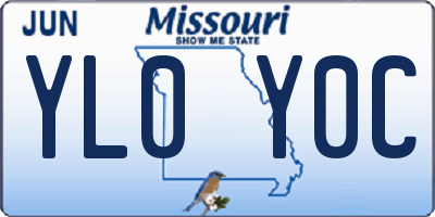 MO license plate YL0Y0C