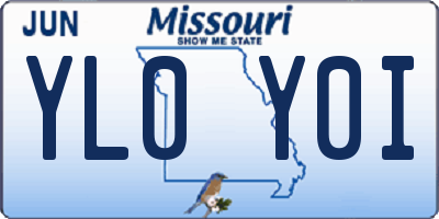 MO license plate YL0Y0I