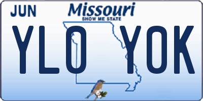 MO license plate YL0Y0K