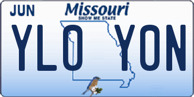 MO license plate YL0Y0N
