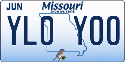 MO license plate YL0Y0O