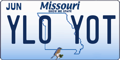 MO license plate YL0Y0T