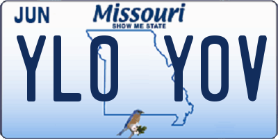 MO license plate YL0Y0V