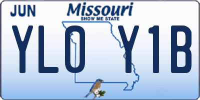 MO license plate YL0Y1B