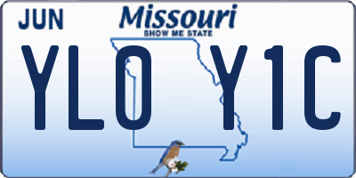 MO license plate YL0Y1C