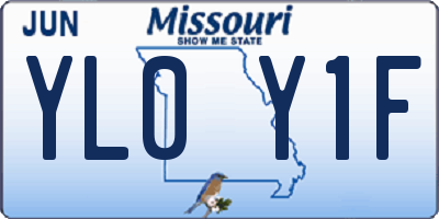 MO license plate YL0Y1F