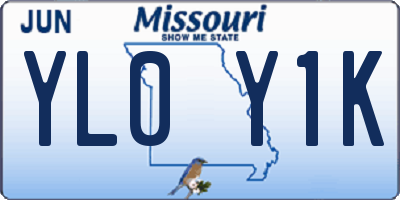 MO license plate YL0Y1K