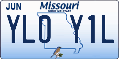MO license plate YL0Y1L