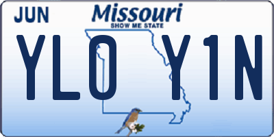 MO license plate YL0Y1N
