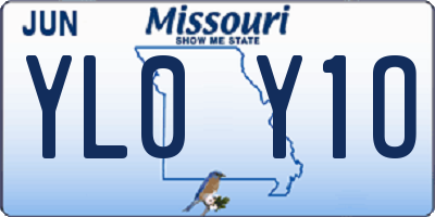 MO license plate YL0Y1O