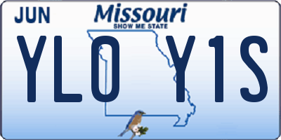MO license plate YL0Y1S