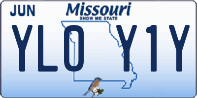 MO license plate YL0Y1Y