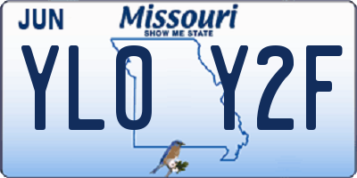 MO license plate YL0Y2F