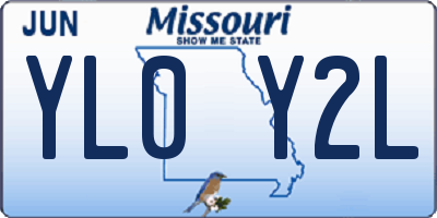 MO license plate YL0Y2L