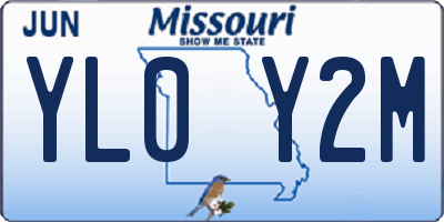MO license plate YL0Y2M