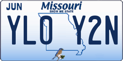 MO license plate YL0Y2N