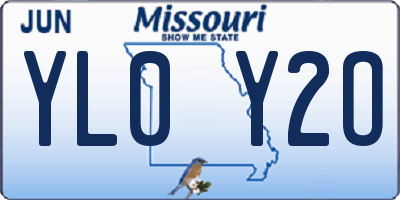 MO license plate YL0Y2O