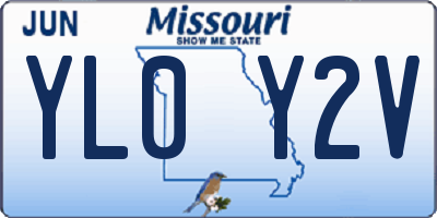 MO license plate YL0Y2V