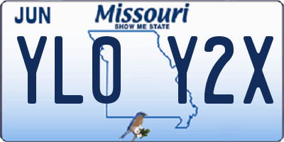 MO license plate YL0Y2X