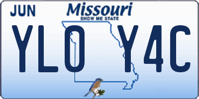 MO license plate YL0Y4C