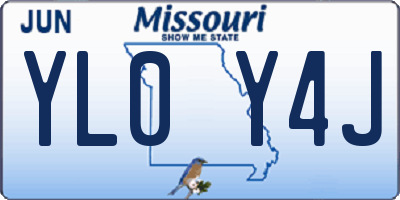 MO license plate YL0Y4J