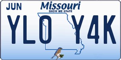 MO license plate YL0Y4K
