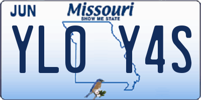 MO license plate YL0Y4S