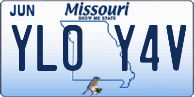 MO license plate YL0Y4V