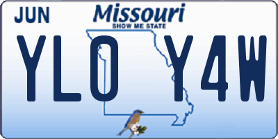 MO license plate YL0Y4W