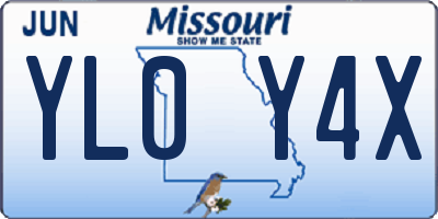 MO license plate YL0Y4X