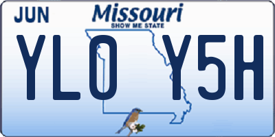 MO license plate YL0Y5H