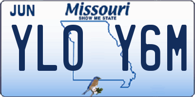 MO license plate YL0Y6M