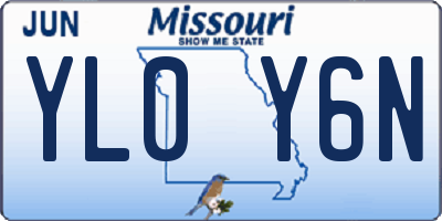 MO license plate YL0Y6N
