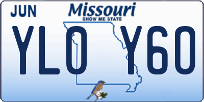 MO license plate YL0Y6O