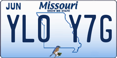 MO license plate YL0Y7G