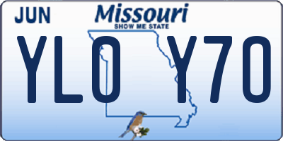 MO license plate YL0Y7O
