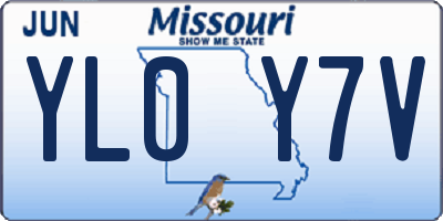 MO license plate YL0Y7V