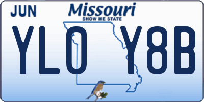 MO license plate YL0Y8B