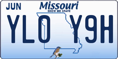MO license plate YL0Y9H