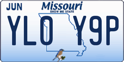 MO license plate YL0Y9P