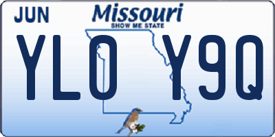 MO license plate YL0Y9Q