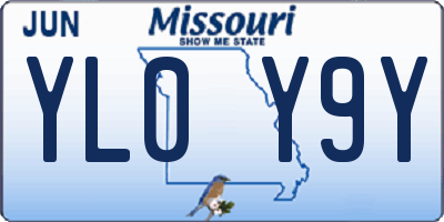 MO license plate YL0Y9Y