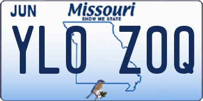 MO license plate YL0Z0Q