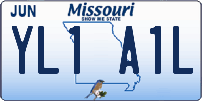 MO license plate YL1A1L