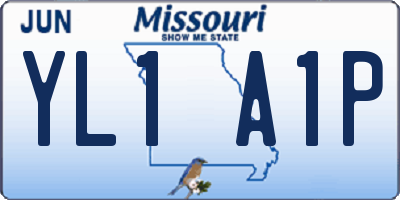 MO license plate YL1A1P